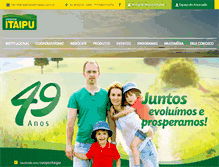 Tablet Screenshot of cooperitaipu.com.br